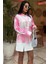 Pembe Geçişli Saten Gömlek 3439 2