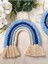 El Yapımı Makrome Gökkuşağı 20 x 20 cm Dekoratif Kapı & Duvar Süsü 3