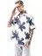 Erkek Flow Pattern Baskılı Oversize Gömlek Beyaz 4