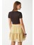 Kadın Deal Lux Touch Yumuşak Doku Crop Kahve Bluz 4
