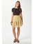 Kadın Deal Lux Touch Yumuşak Doku Crop Kahve Bluz 5