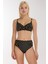 5605 Gold Puantiyeli Siyah Toparlayıcı Bikini Takımı 1