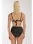 5605 Gold Puantiyeli Siyah Toparlayıcı Bikini Takımı 4
