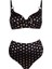 5605 Gold Puantiyeli Siyah Toparlayıcı Bikini Takımı 5