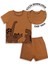 Dinozor Erkek Bebek T-Shirt Kaşkorse Şort Takım 2