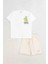 Sea La Vıe Baskılı Kısa Kollu Bisiklet Yaka Erkek Çocuk T-Shirt ve Cepli Şort Takımı 1