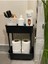 2 Katlı Plastik Organizer , Banyo Mutfak Dolap Içi Düzenleyici , Siyah 2