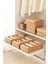 3lü Set 7 Bölmeli Bej Dolap Çekmece Içi Akordiyon Katlanır Çorap Çamaşır Düzenleyici Organizer 2