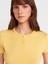 10756 Bisiklet Yaka Düğmeli Triko Bluz-Koyu Sarı 3
