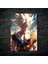 Anime Metal Poster Parlak Göz Alıcı Renkler - Goku'nun Alevli Saiyan Öfkesi 2