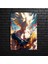 Anime Metal Poster Parlak Göz Alıcı Renkler - Goku'nun Alevli Saiyan Öfkesi 3