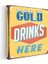 Cold Drinks Here - Retro Yazı Tasarımı Kanvas Tablo 3