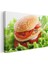 Lezzetli Hamburger - Taze Sebzeli Fast Food Kanvas Tablo 3