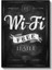Wi-Fi Free Inside - Kara Tahta Kafe Tabelası Kanvas Tablo 2