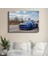 Ford Mustang Shelby GT350 - Mavi Yarış Şeritleri Spor Otomobil Kanvas Tablo 1