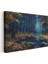 Gizemli Orman - Sonbahar Yapraklarıyla Bezeli Dere Yolu Kanvas Tablo 3