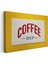 Coffee Shop - Sarı Çerçeveli Kafe Tabelası Kanvas Tablo 3