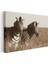 Zebra Ikilisi - Sepia Tonlarında Afrika Safarisi Kanvas Tablo 3