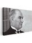 Profil Atatürk - Siyah Beyaz Zarif Portre Kanvas Tablo 3