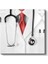 Doktor - Stetoskop ve Kırmızı Kravat Kanvas Tablo 2