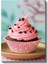 Pembe Cupcake - Yıldız Süslemeli Çikolatalı Tatlı Kanvas Tablo 2