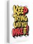 Keep Trying Until You Make It - Komik Stil Motivasyon Kanvas Tablo 3