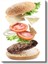 Hamburger Sanatı - Havada Asılı Malzemelerle Mükemmel Lezzet Kanvas Tablo 2