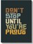 Don't Stop Until You're Proud - Retro Renkli Motivasyon Kanvas Tablo 2