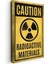Caution Radioactive Materials - Vintage Uyarı Işareti Kanvas Tablo 3