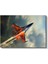 F-16 Savaş Uçağı - Turuncu Özel Tasarım Hava Aracı Kanvas Tablo 2