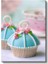 Mavi Fondanlı Cupcake - Çiçek Detaylı Zarif Pasta Kanvas Tablo 2