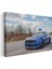 Ford Mustang Shelby GT350 - Mavi Yarış Şeritleri Spor Otomobil Kanvas Tablo 3