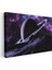 Satürn Manzarası - Mor Gökyüzünde Halkalı Gezegen Kanvas Tablo 3