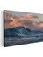 Okyanus Dalgası - Gün Batımında Mavi Sular Kanvas Tablo 3