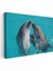 Sevgi Dolu Yunuslar - Turkuaz Suda Buluşma Anı Kanvas Tablo 3