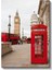 Londra Simgeleri - Kırmızı Telefon Kulübesi Kanvas Tablo 2