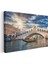 Rialto Köprüsü - Venedik Kanallarında Gün Batımı Kanvas Tablo 3
