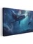 Okyanus Devi - Derin Sularda Yüzen Balina Kanvas Tablo 3