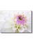 Beyaz Yıldız Çiçeği - Pembe Merkezli Zarif Detay Kanvas Tablo 2