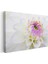 Beyaz Yıldız Çiçeği - Pembe Merkezli Zarif Detay Kanvas Tablo 3