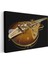 Vintage Gitar - Amber Tonlarında Müzik Kanvas Tablo 3