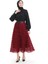 Güllü Tül Etek 21300-03 Bordo 1