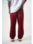 Erkek Sprey Baggy Eşofman Altı Bordo 4
