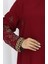 Viskon Kumaş Çiçekli Desenli Tunik 1004-02 Bordo 5