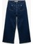Yüksek Bel Rahat Kalıp Cepli Kısa Denim Pantolon - Culotte Jeans 1