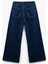 Yüksek Bel Rahat Kalıp Cepli Kısa Denim Pantolon - Culotte Jeans 2