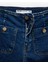Yüksek Bel Rahat Kalıp Cepli Kısa Denim Pantolon - Culotte Jeans 3