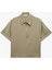 Modal Kumaş Yarım Fermuarlı Kısa Kollu Polo Yaka Oversize Bluz 1