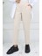 Beli Lastikli Havuç Pantolon 4002-04 Bej 4
