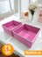 2'li Pembe Çekmece Içi Düzenleyici Organizer Set - Çok Amaçlı Dolap Içi Kutu Seti ( 28*28*13CM ) 1